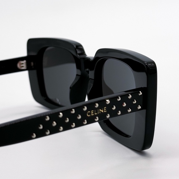 NEW CELINE CL4213IS 01A SUNGLASSES SQUARE BLACK WOMEN CELINE EYEWEAR - Picture 8 of 12